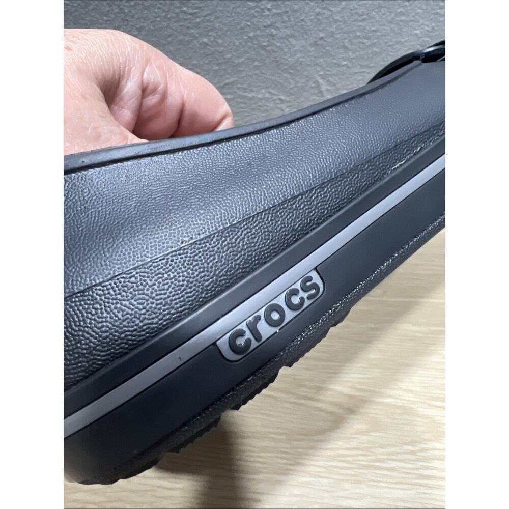 Crocs Loafer Crocband 2.5 Black Slip On Adjustable Strap Comfort Womens Size 7 - Picture 7 of 10